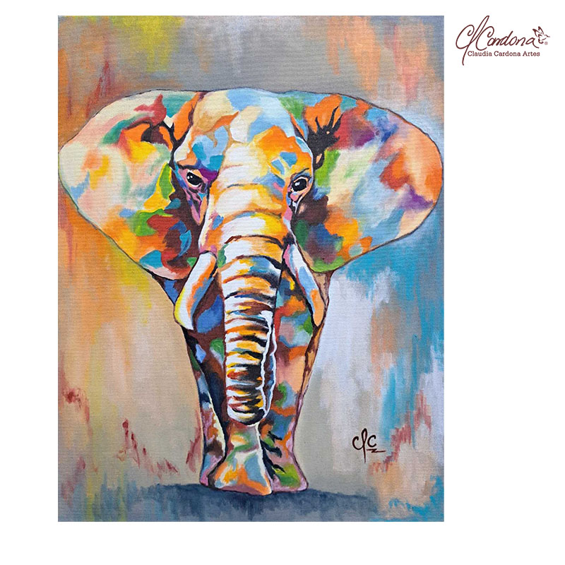 Cuadro Decorativo Coloful Elphant II